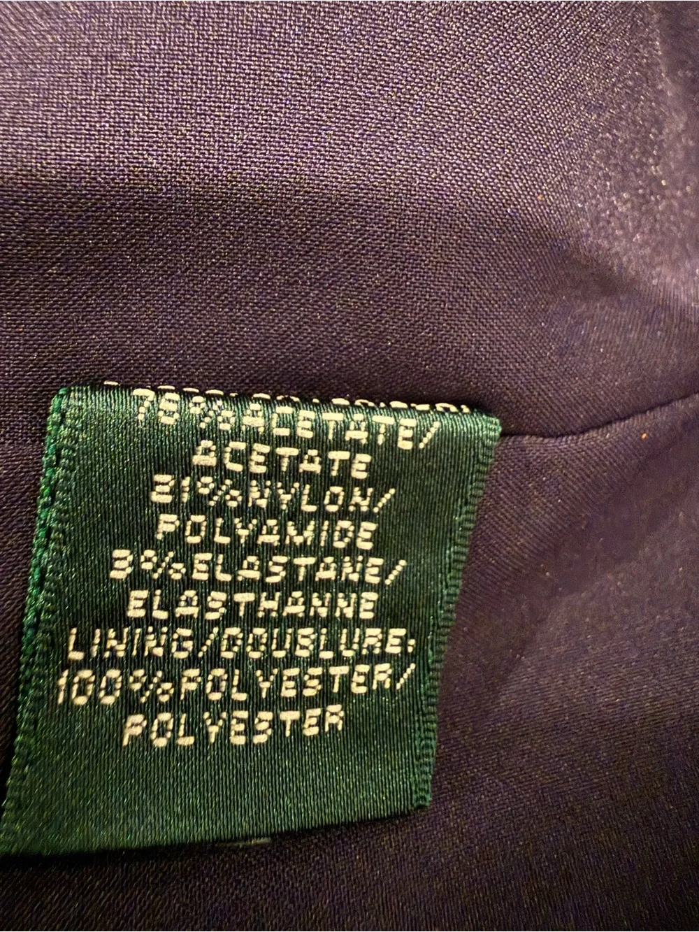 Lauren Ralph LAUREN Sapphire Sheath Dress Satin Cocktail Special Occasion Sz 12 - Picture 5 of 5